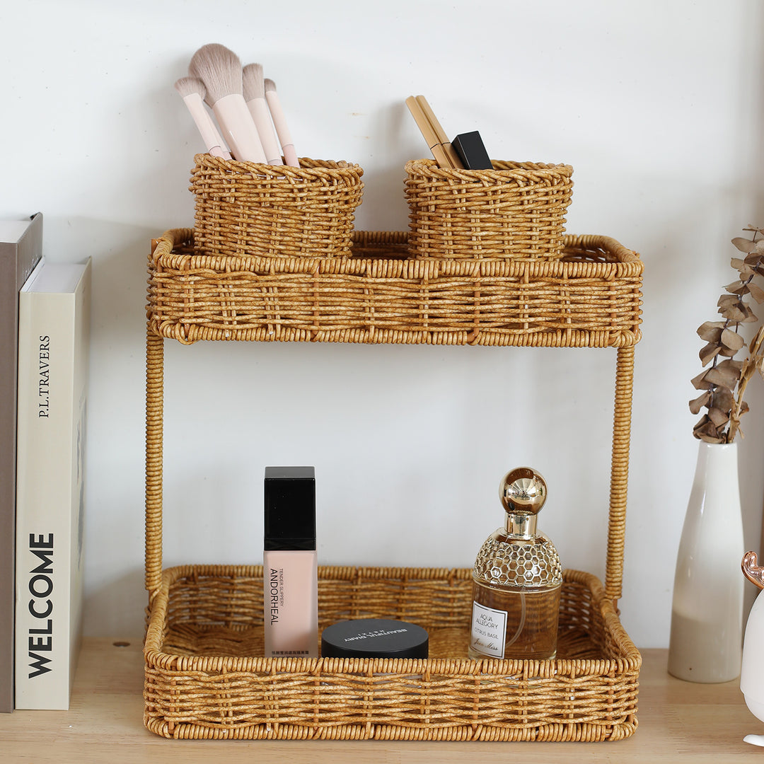 Handwoven Natural Wicker Planter Bowlift