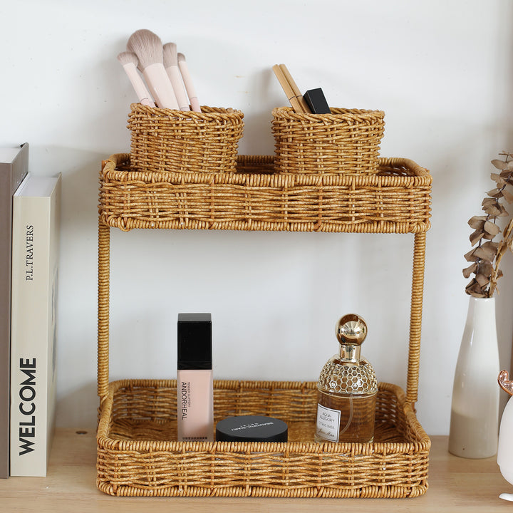 Handwoven Natural Wicker Planter Bowlift