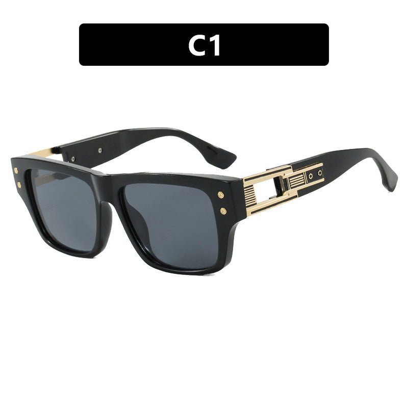 Women’s trendy square sunglasses with elegant gold decorative structure Bowlift