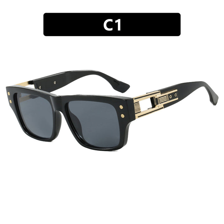 Women’s trendy square sunglasses with elegant gold decorative structure Bowlift