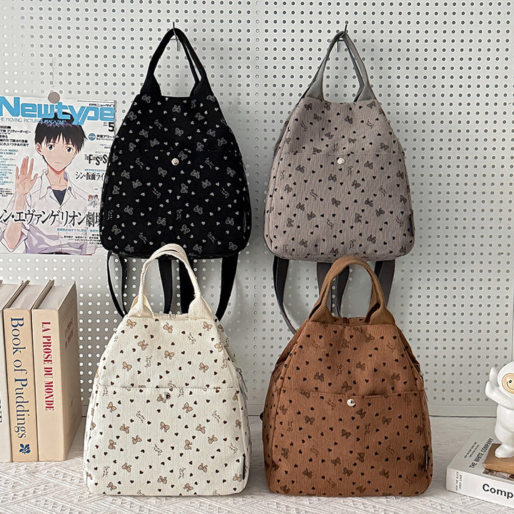 Cord Backpack with Playful Designs Bowlift