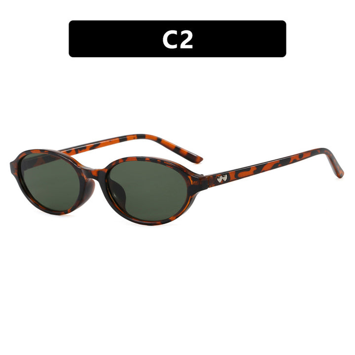 Women's fashionable sunglasses with oval frame and UV protection Bowlift