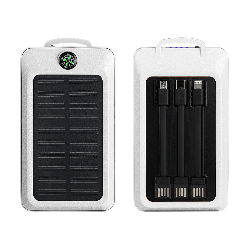 Portable power bank with integrated solar charging technology and multiple USB ports Bowlift