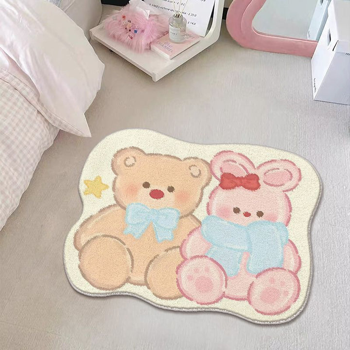 Adorable Cartoon Bear Area Rug Bowlift