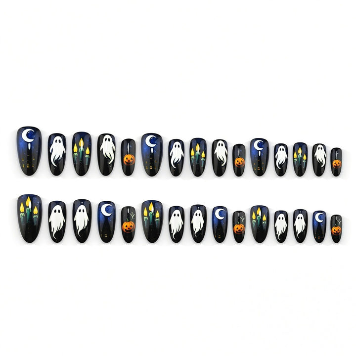 Artificial nails in festive Halloween design Bowlift