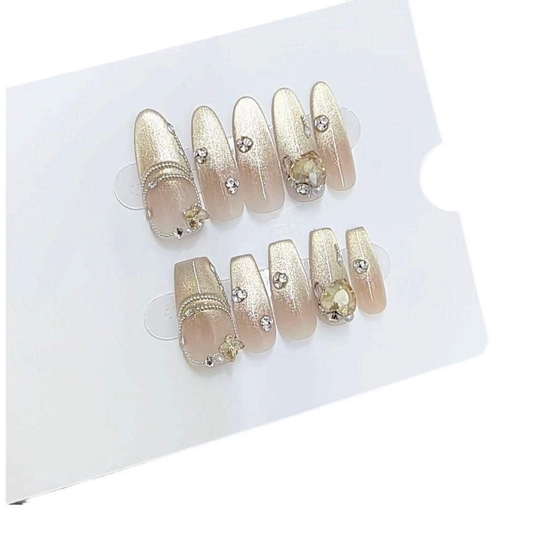 Glamorous Adhesive Press-On Nail Art Set Bowlift