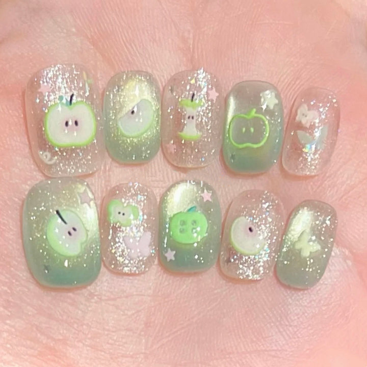 Whimsical Fruit-Themed Press-On Nails