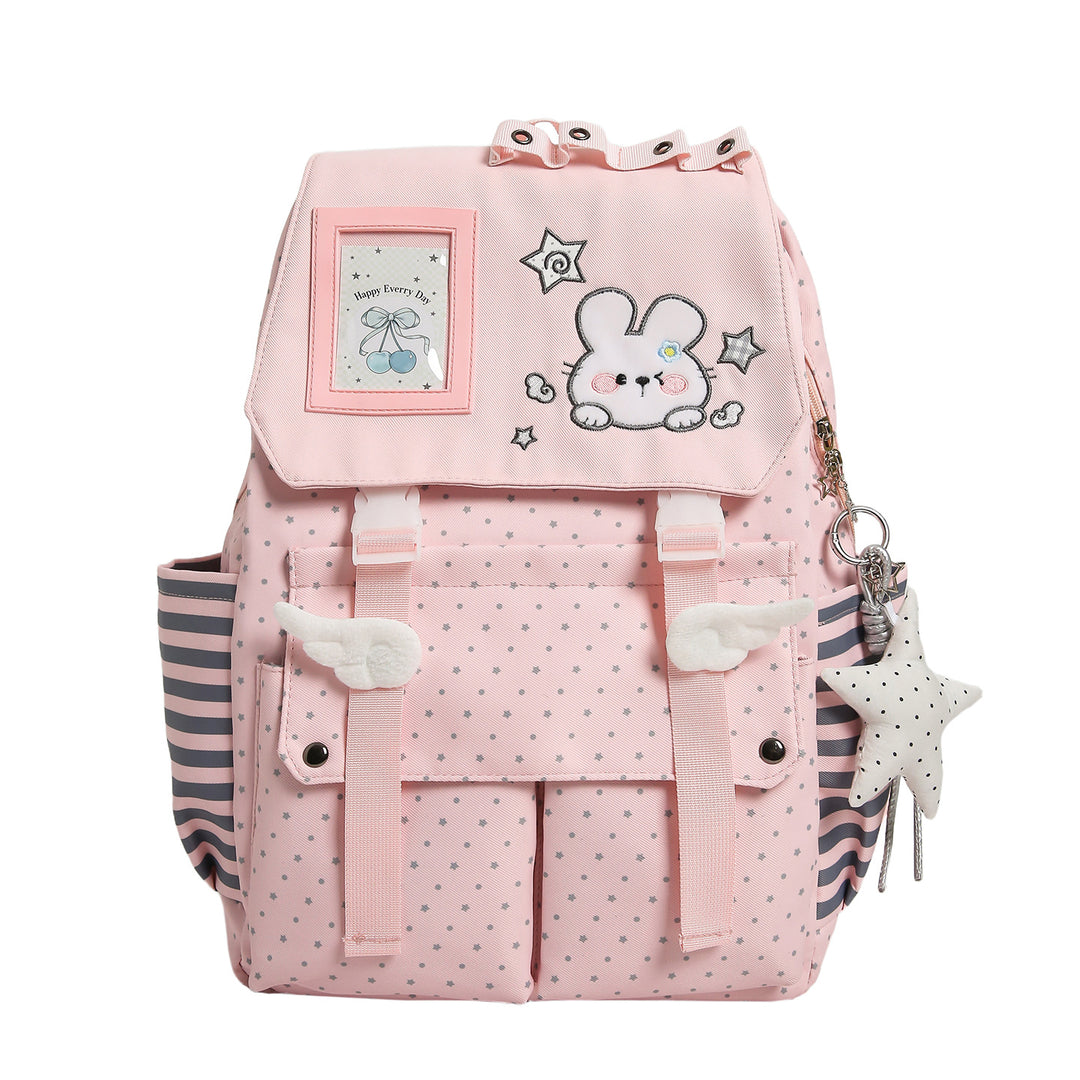 Adorable Plush Bunny-Themed School Backpack Bowlift