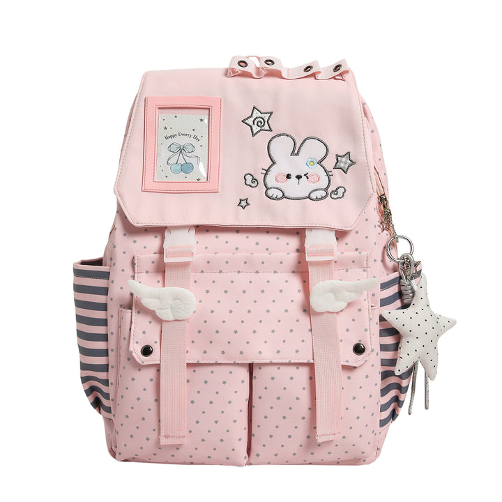 Adorable Plush Bunny-Themed School Backpack Bowlift