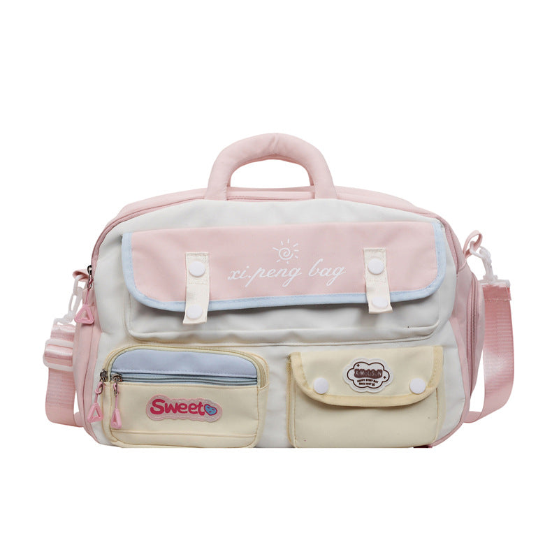 Sporty Shoulder Bag With Multifunctional Compartments Bowlift