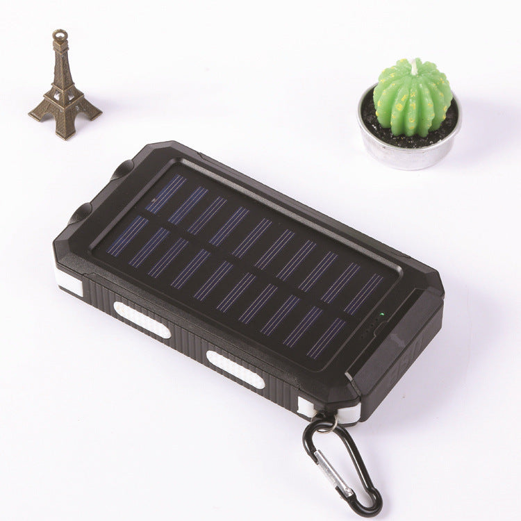 Solar Power Bank with Integrated LED Flashlight and Sturdy Design Bowlift