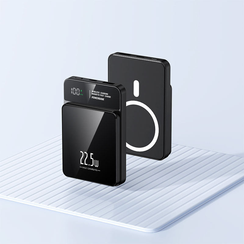Portable power bank with wireless charging function and digital temperature display Bowlift