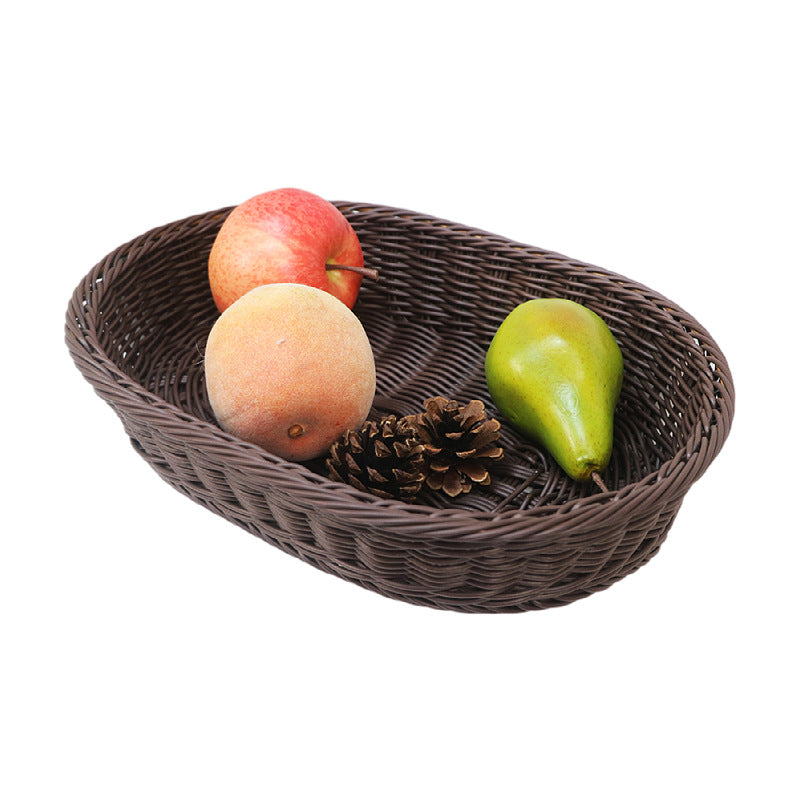 Oval Woven Fruit Storage Bowlift