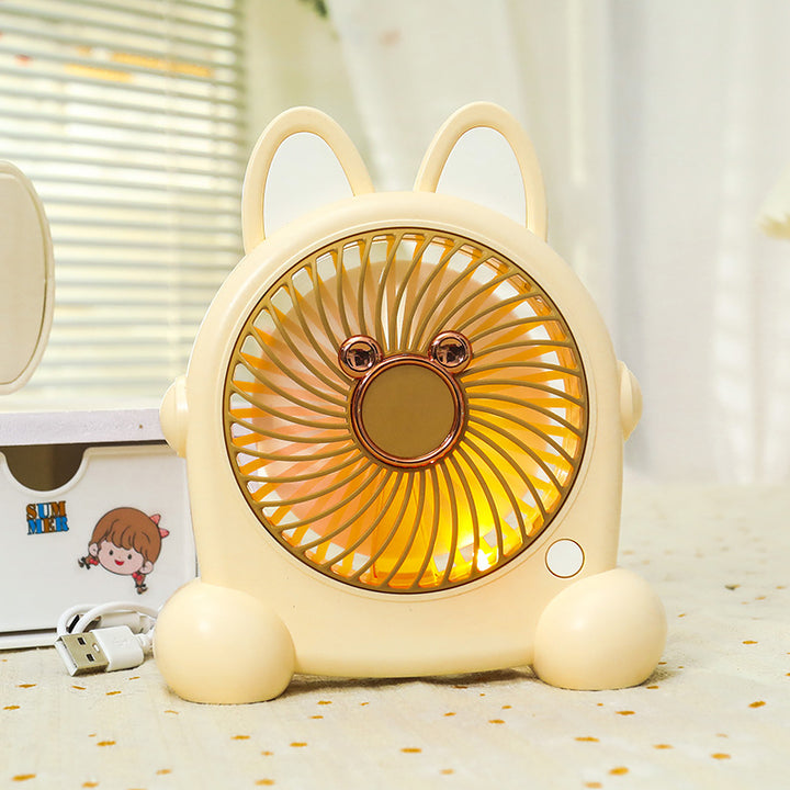 Women's portable hand fan in creative animal design Bowlift