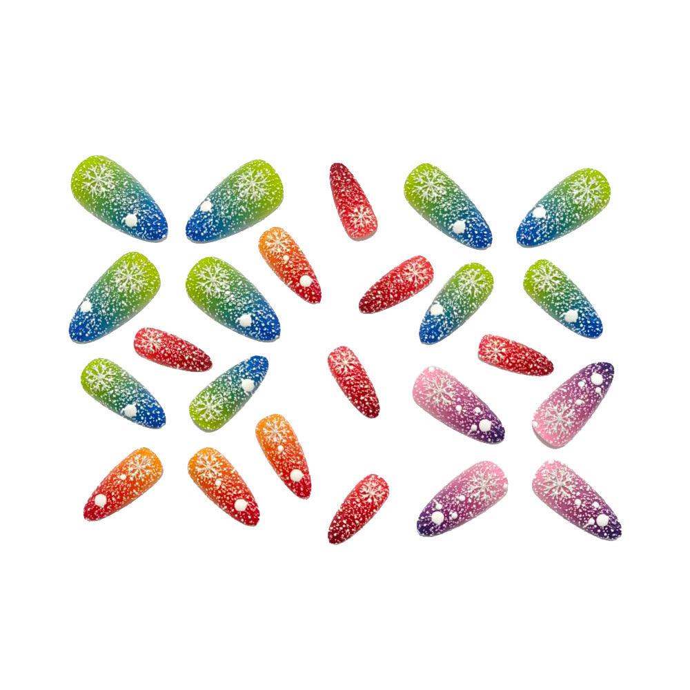 Creative nail art set with winter snowflake look Bowlift