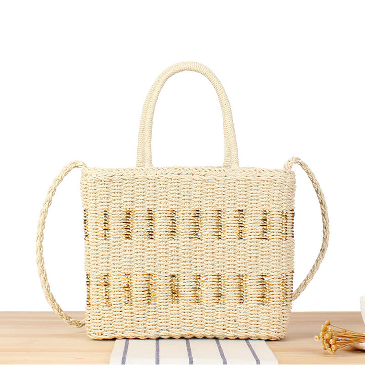 Braided tote bag with double carrying handles Bowlift
