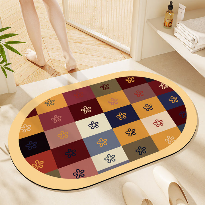 Geometric Pattern Bath Mat Bowlift