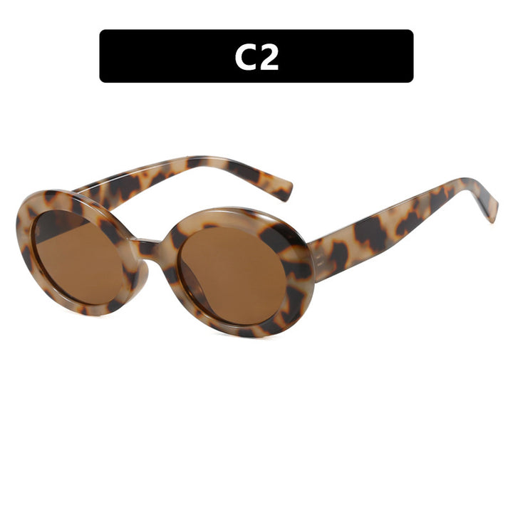 Women's round sunglasses with elegant plastic frame and UV protection Bowlift