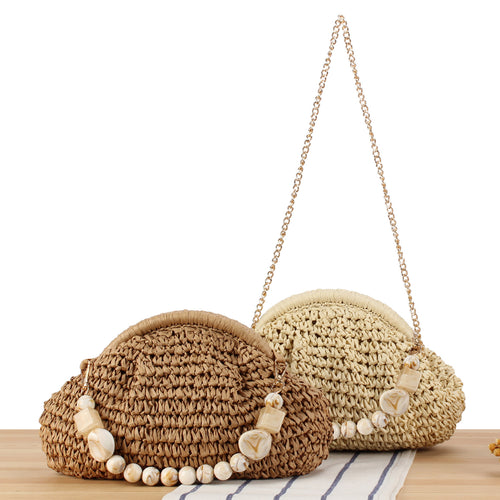 Shoulder bag with elegant pearl decoration Bowlift