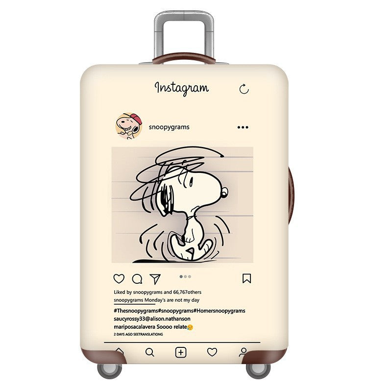 Unisex Hard Shell Suitcase with Fun Cartoon Design Bowlift