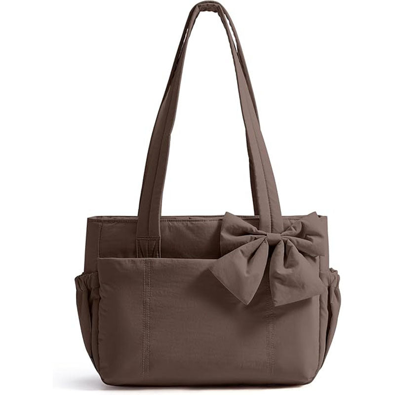 Fashionable Tote Bag with Decorative Bow Detail Bowlift