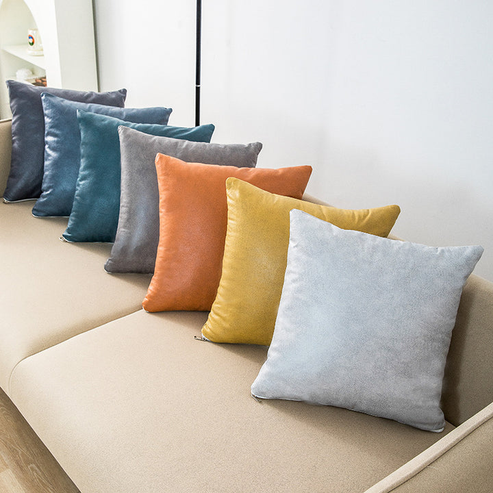Square Textured Linen Cushion Cover With Hidden Zipper And Removable Insert Support