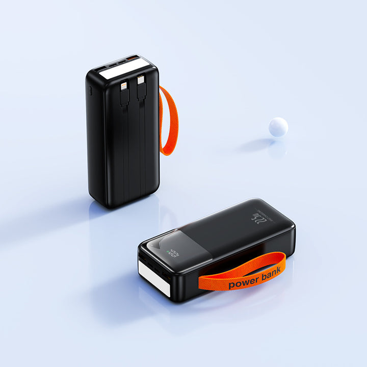 Portable power bank with integrated charging cable and fast charging function Bowlift