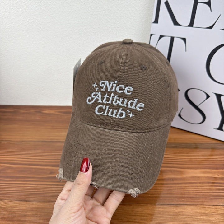 Men's Distressed Cotton Baseball Cap Bowlift 1784270476