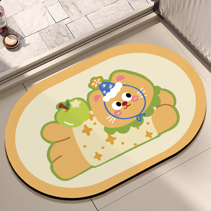 Cute Cartoon Dog Bath Mat Bowlift