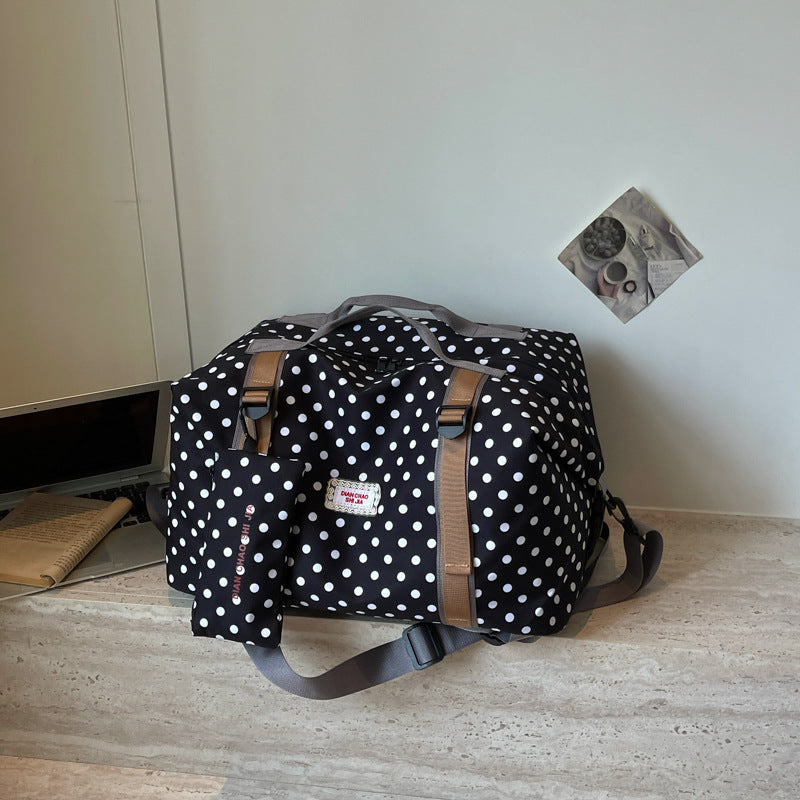 Stylish Polka Dot Gym Duffel