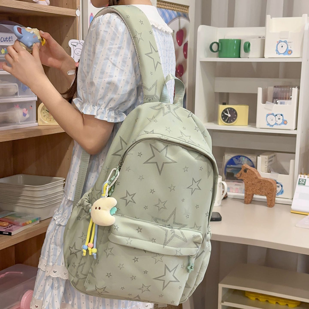 Backpack with Sparkling Stars Pattern Bowlift