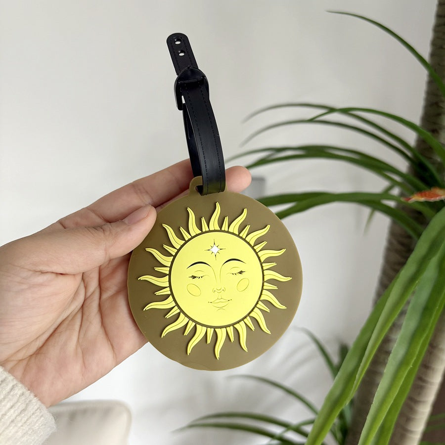 Whimsical Sun-Themed Luggage Tag Bowlift
