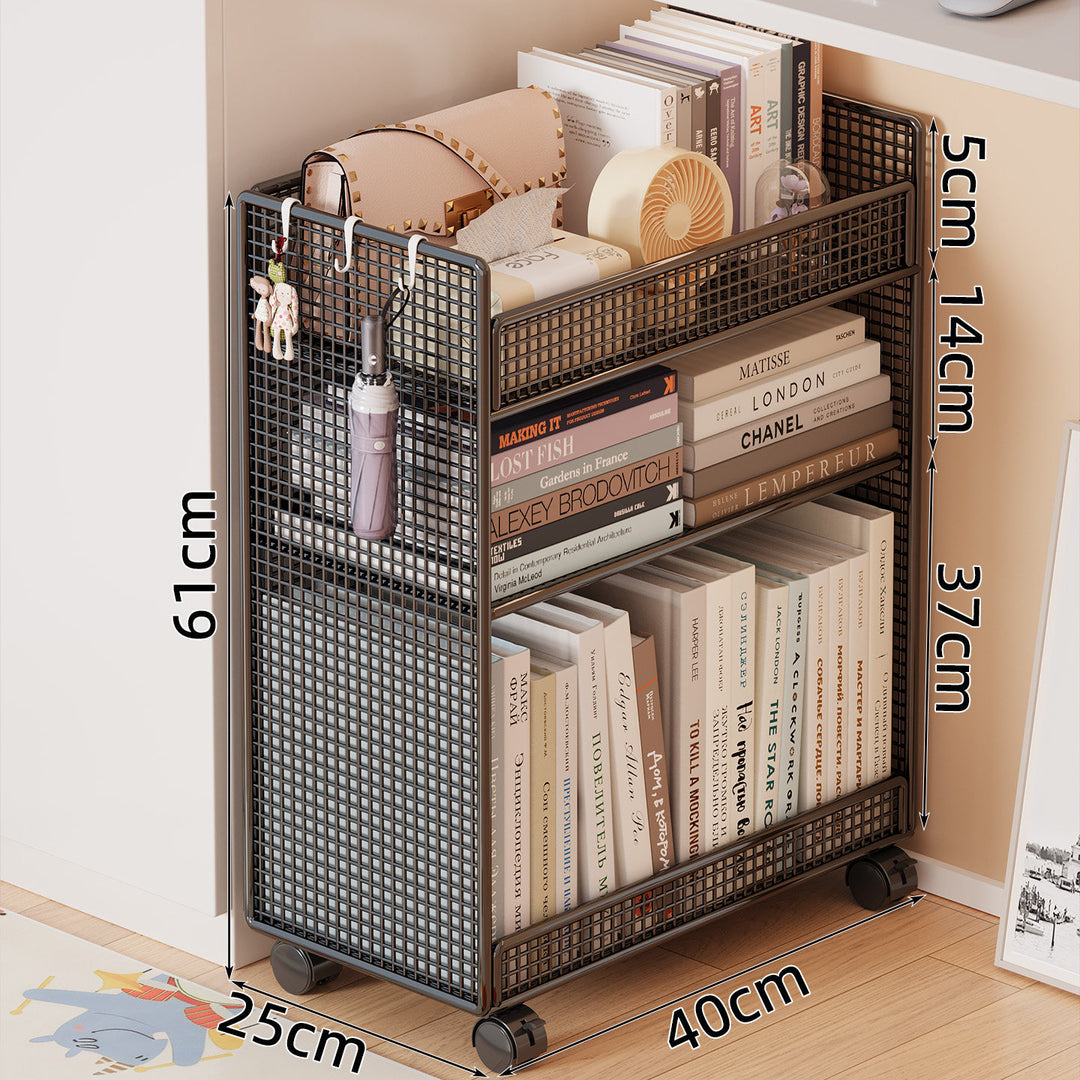Wire Mesh Bookshelf Organizer Bowlift