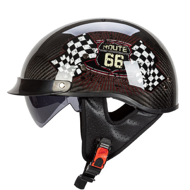 Graphic Safety Skull Design Motorcycle Helmet Bowlift
