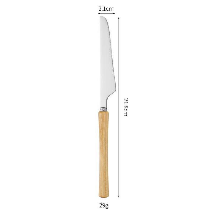 Elegant serving spoon with ergonomic wooden handle Bowlift