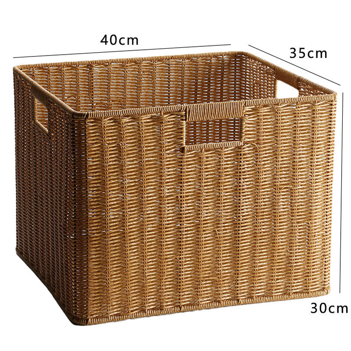 Handcrafted Rectangular Wicker Storage Bin Bowlift