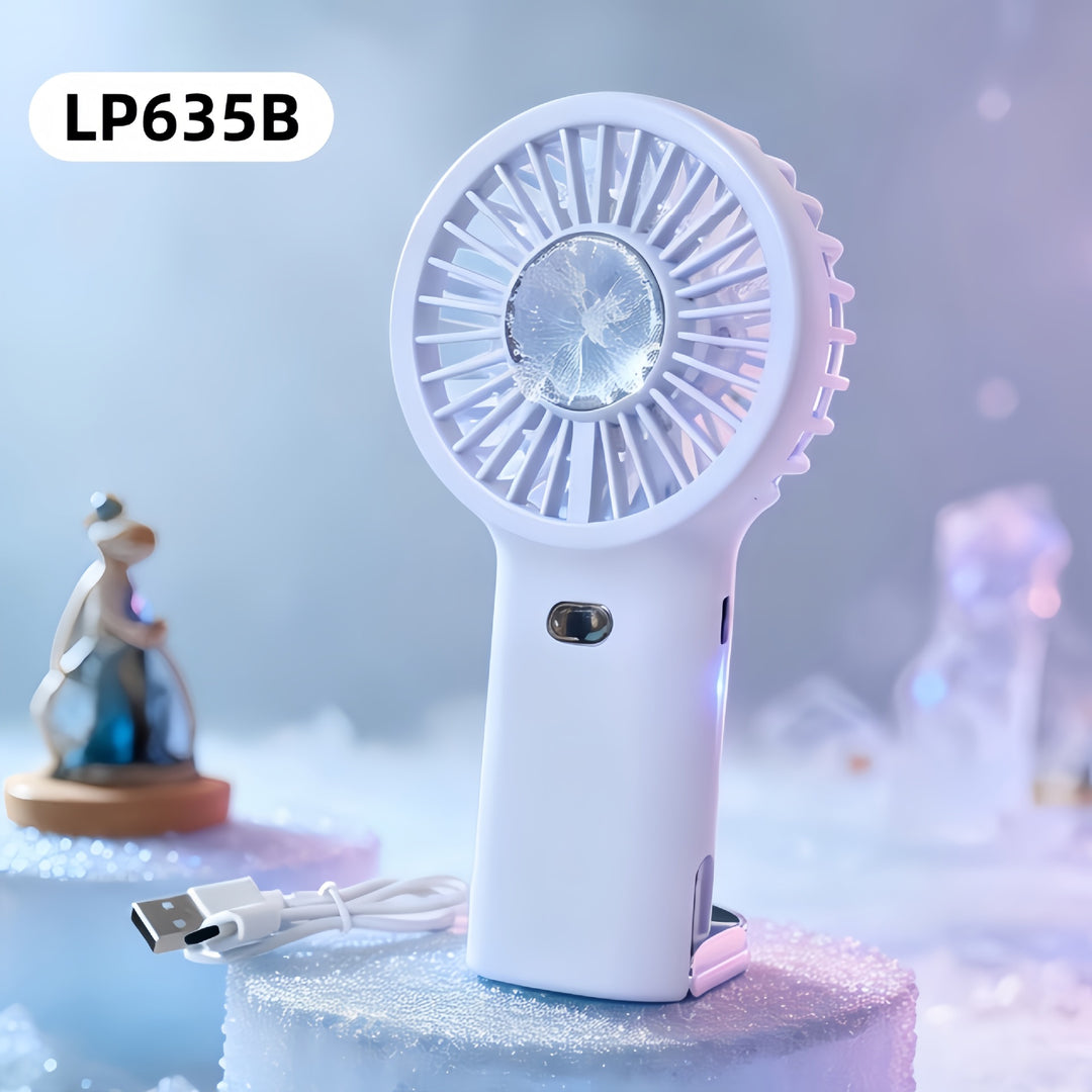 Women portable handheld fan with USB connection and innovative spray function Bowlift