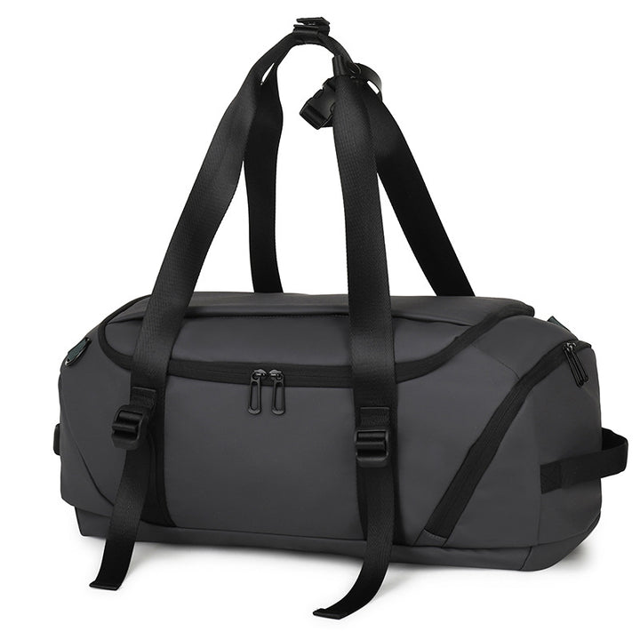 Sporty duffel bag with adjustable carrying system for active lifestyles Bowlift
