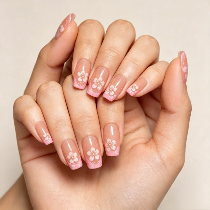 Floral Nail Design Extensions