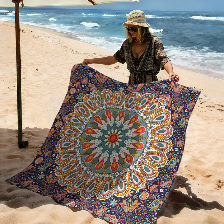 Mandala Design Beach Mat Bowlift
