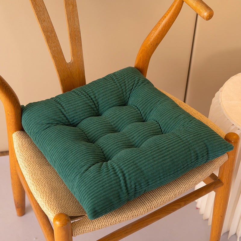 Tufted corduroy seat cushion with high-density polyester fill and anti-slip backing Bowlift