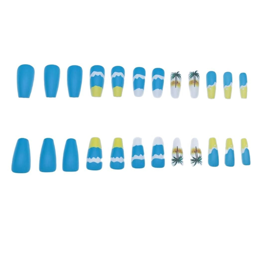 Tropical Beach Scene Nail Art Bowlift