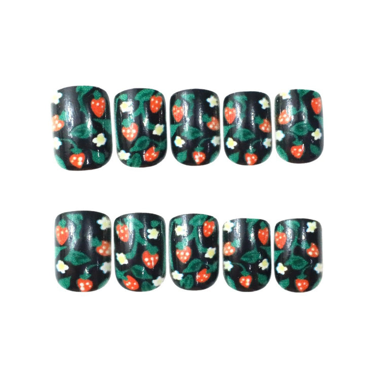 Floral-Patterned Gel Nail Art Bowlift