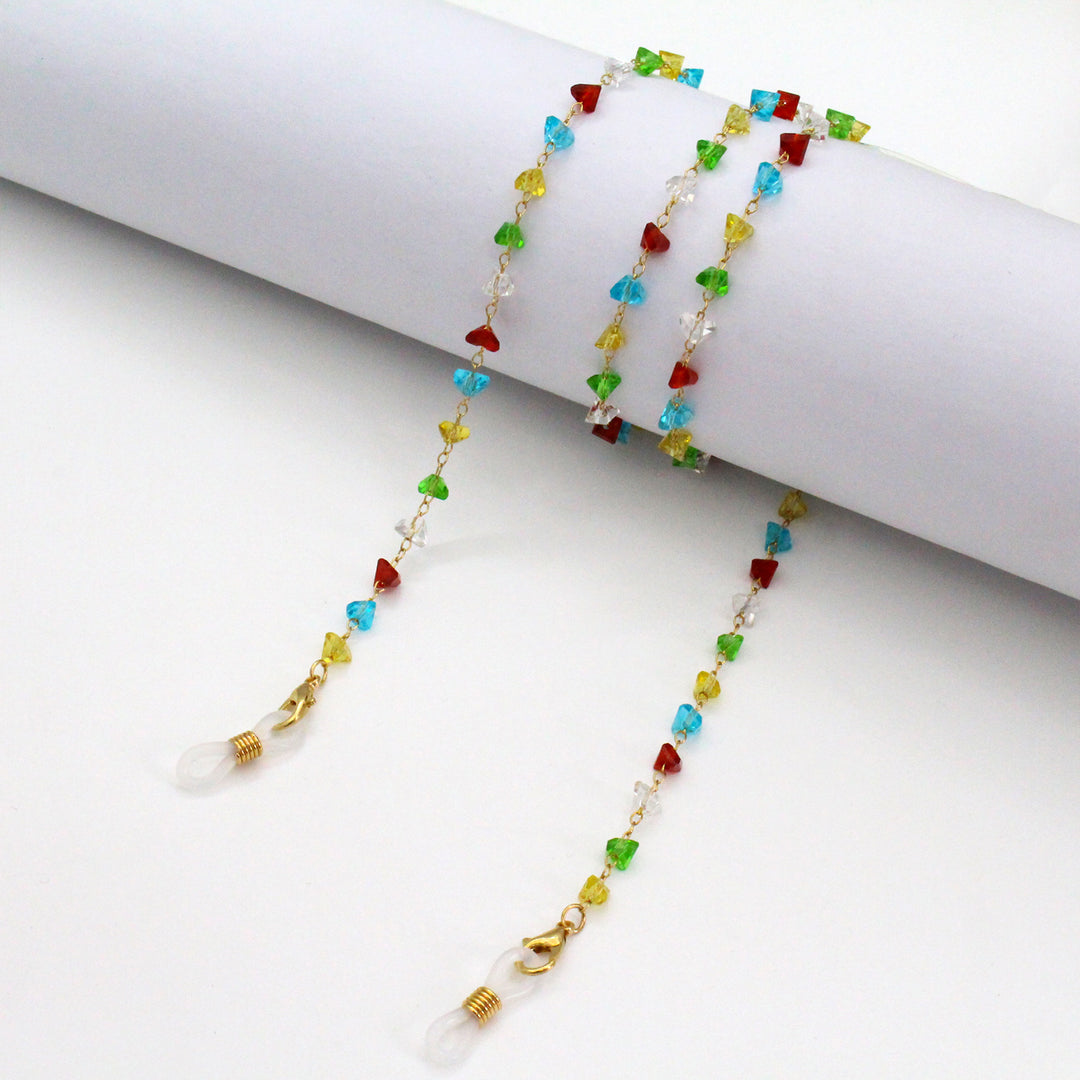 Artistic Gemstone Eyewear Chain Bowlift