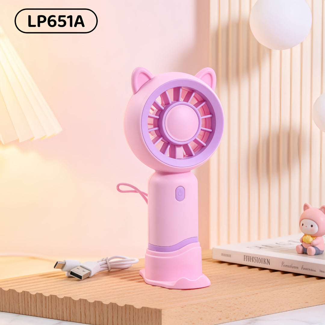 Portable Usb Hand Fan with Flexible Tilt Angle Bowlift