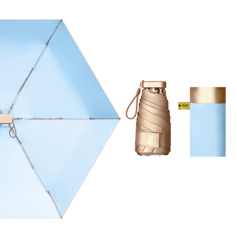 Women's foldable and stylish umbrella with integrated bottle holder Bowlift
