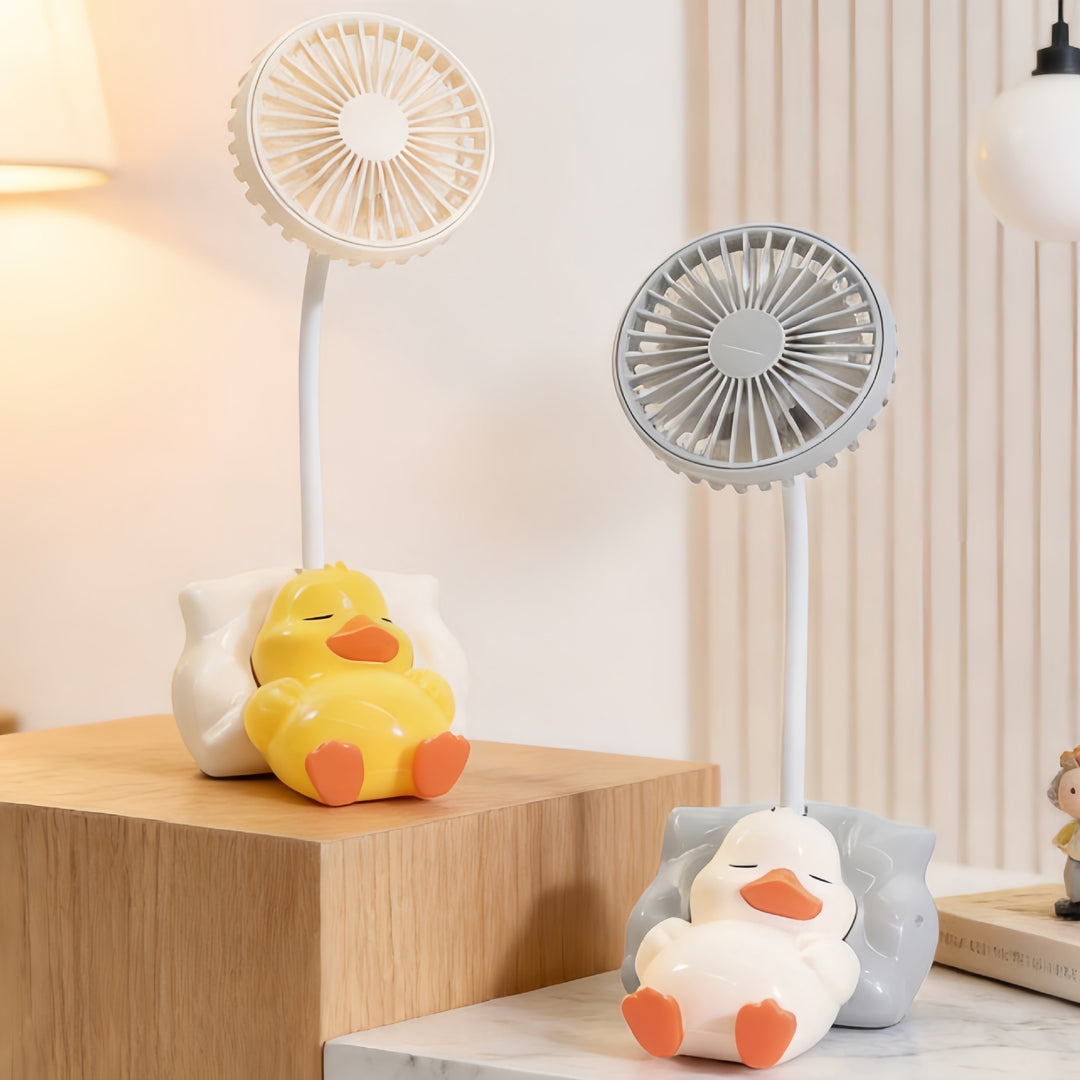 Ladies table fan in cute duck design Bowlift