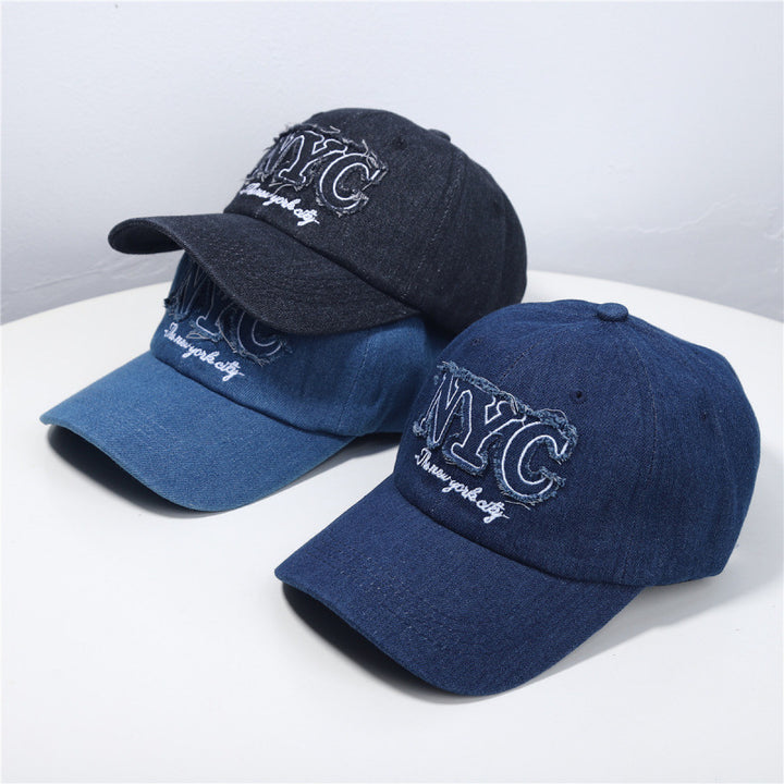 Women's Distressed Denim Baseball Cap Bowlift 1784084140