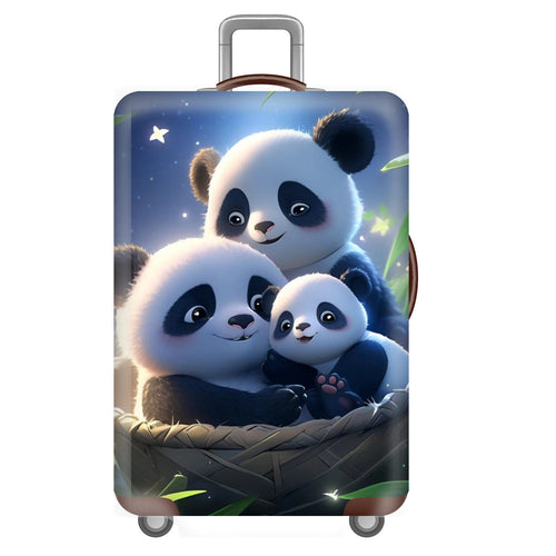 Unisex Hard-shell Travel Suitcase with Playful Panda Design Bowlift