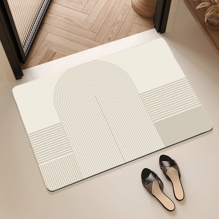 Geometric Pattern Textured Bath Mat Bowlift